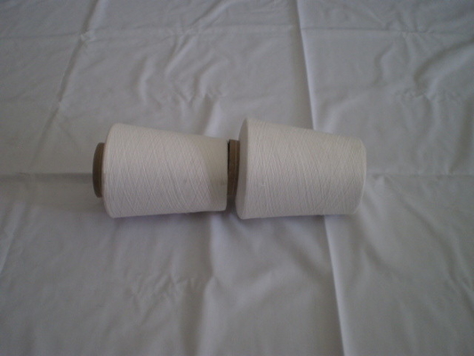 40s Close Virgin 100% Polyester Spun Yarn Raw White For Weaving