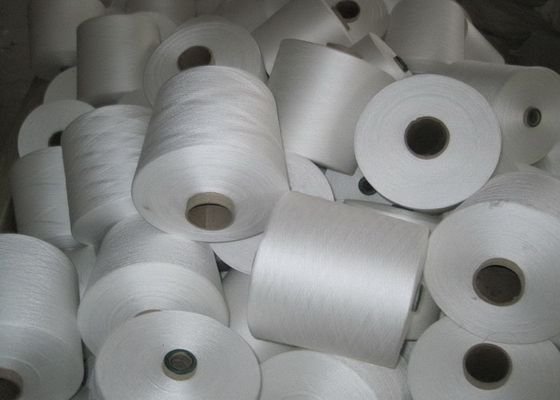 Raw White 100% Polyester Ring Spun Yarn For Sewing Thread