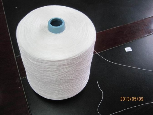 Raw White 100% Polyester Ring Spun Yarn For Sewing Thread
