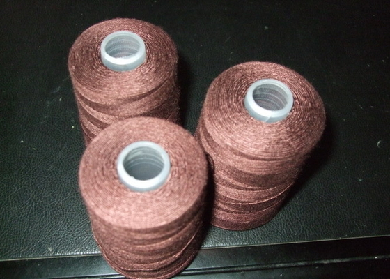 Brown 100% Polyester Cone Sewing Thread , 20s/2 3000yards