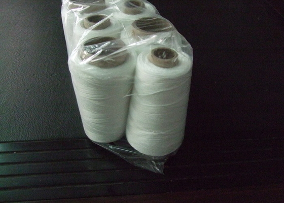 Raw White 100% Polyester Cone Sewing Thread With Heat Treated