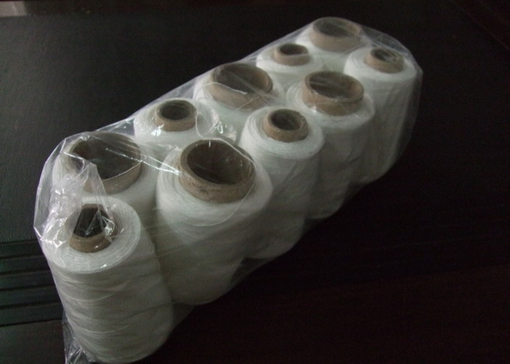 Raw White 100% Polyester Cone Sewing Thread With Heat Treated