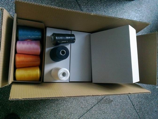 Raw White 100% Polyester Cone Sewing Thread With Heat Treated