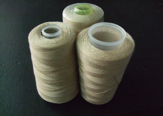 Beige Cone 100% Polyester Sewing Thread 20s/3 For Thick Fabric