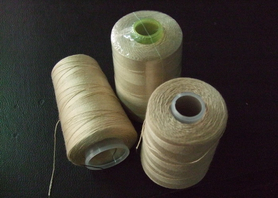 Beige Cone 100% Polyester Sewing Thread 20s/3 For Thick Fabric