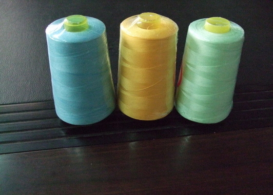 Blue Yellow Purple Green Cone Sewing Thread , 100% Polyester