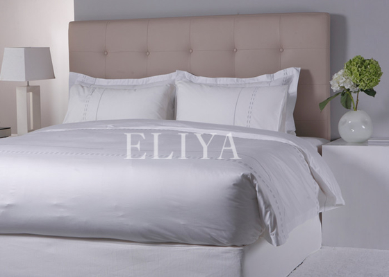 Hemstitch 400-Thread-Count Egyptian Cotton Sateen Bed Sheet Set Single Size / Double Size