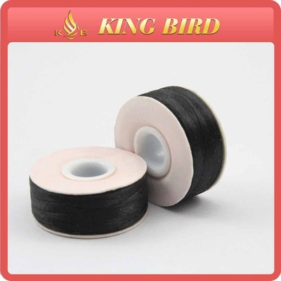 Black Paper Side Embroidery Bobbin Threads / Polyester Filament Yarn