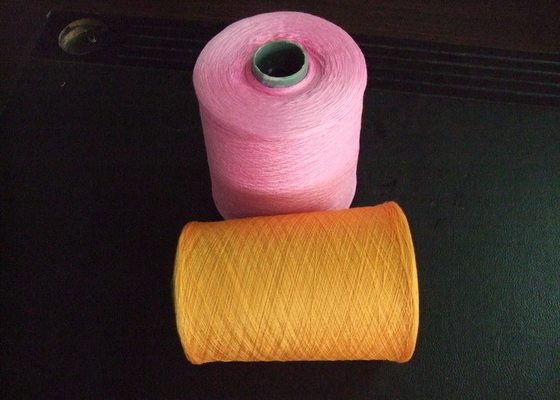 30s 100% Ring Spun Polyester Yarn High Tenacity , Pink Orange